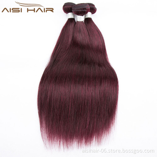Aisi Hair Good selling Unprocessed Silky Straight Indian Human hair Weave Extension